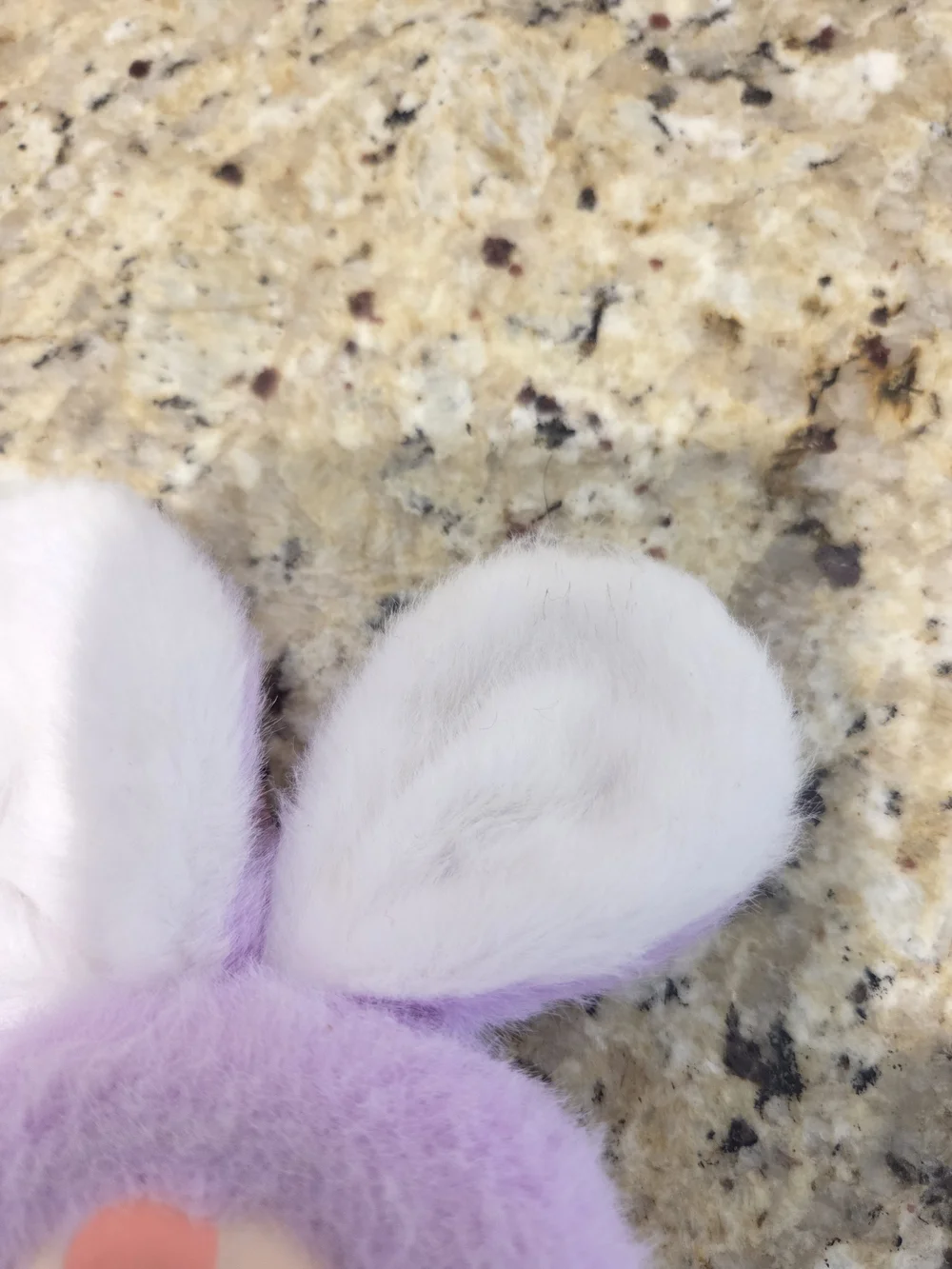 Baby Three Petit Macaron Cute Bunny Head Plush Pendant Lavender Purple Bag Charm